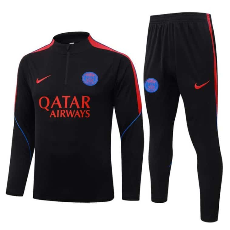 Survetement PSG Training 2026 2027 Noir Rouge