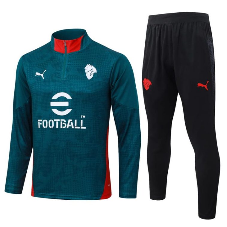 Survetement Milan AC Training 2025 2026 Vert Foncé