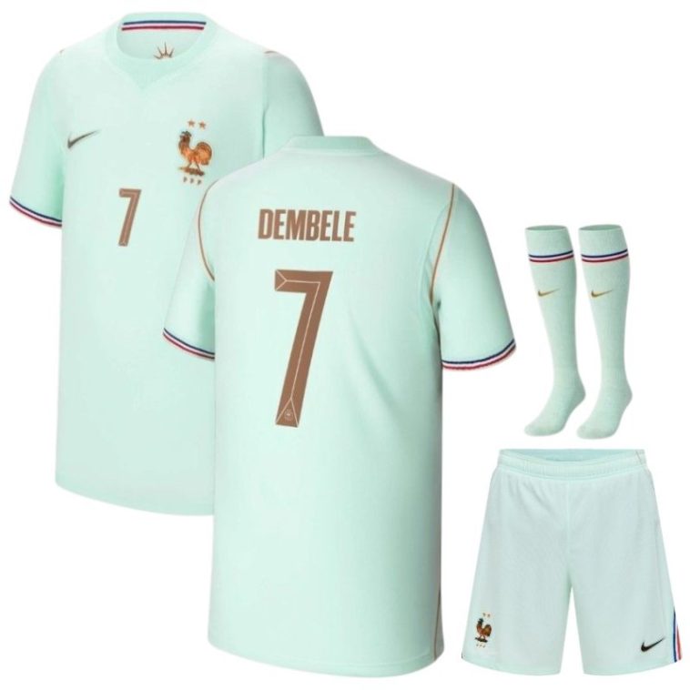 Maillot Equipe de France Kit Enfant Vert Coupe du Monde 2026 Dembele