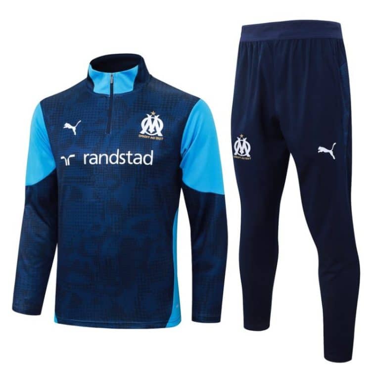 Survetement OM Training 2025 2026 Bleu Sombre