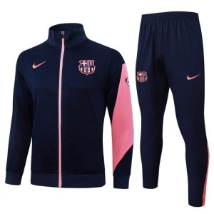 Survetement Barca Veste 2025 2026 Bleu Rose