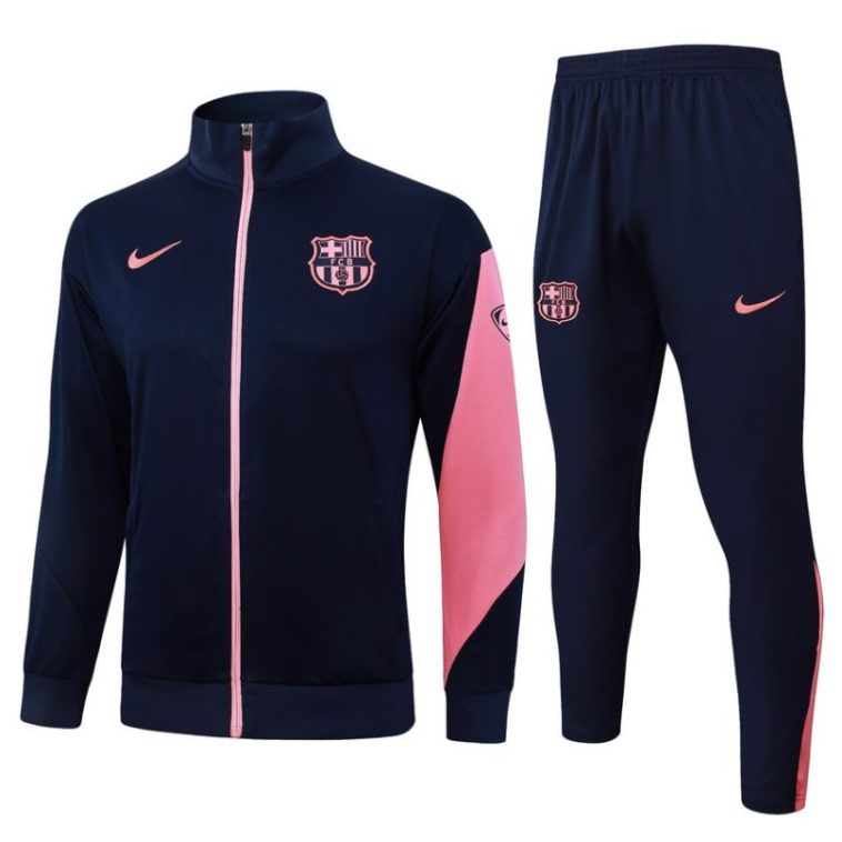 Survetement Barca Veste 2025 2026 Bleu Rose
