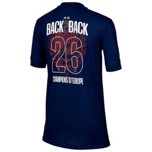Maillot PSG Enfant Domicile 2 étoiles Champions D’Europe 26