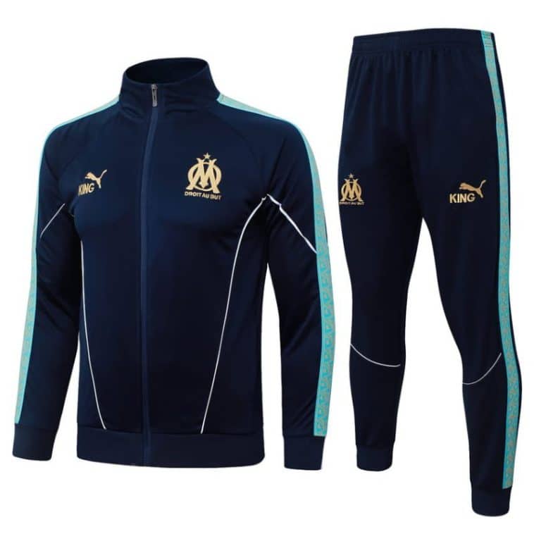 Survetement OM Veste 2025 2026 Bleu